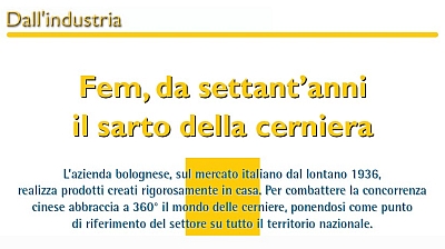 Articolo pubblicato sulla rivista Ferramenta & Casalinghi